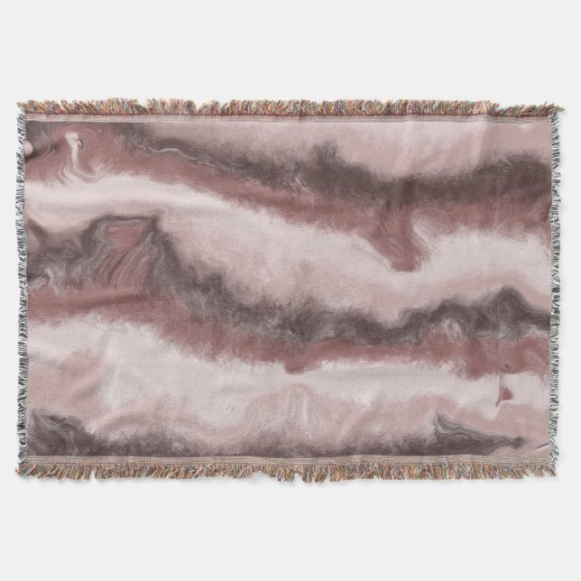 Cobertor Arte Mineral Líquido de Rosewood Abstrato (Frente)
