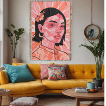 Arte minimalista moderna do boho