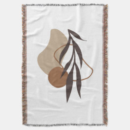 Cobertor Arte Moderna do Abstrato Boho Plant