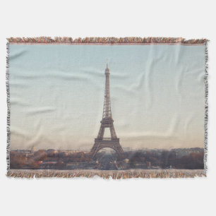 Cobertor Arte Torre Eiffel de Paris em Pastel Suave