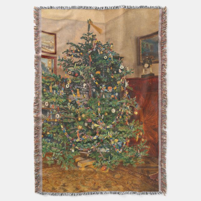 Cobertor Árvore de Natal C Müller Weihnachtsbaum 1914 (Frente Vertical)