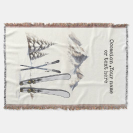 Cobertor Árvore de neve russa de aquarela