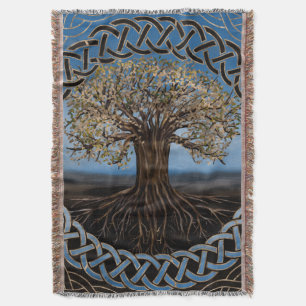 Cobertor Árvore de vida - desenho de Yggdrasil