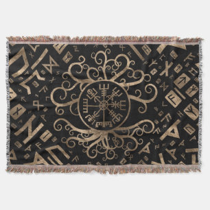 Cobertor Árvore Vegvisir de Yggdrasil e Runles