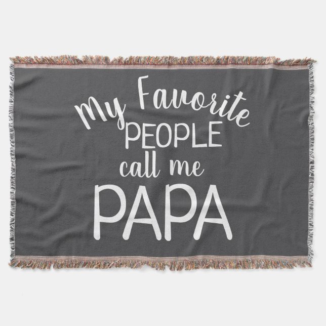 Cobertor As minhas Pessoas favoritas chamam-me Papa Preto e (Frente)