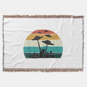 Cobertor Ataque OVNI Retroativo Sunset - Legal Molho Voador