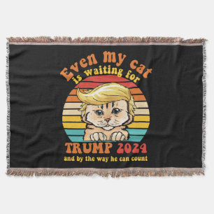 Cobertor Até O Meu Gato Está À Espera Do Roupa Trump 2024