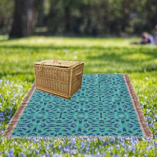 Cobertor Autoestradas II (This Highways-II design brings a Mediterranean touch, to your throw blanket!)