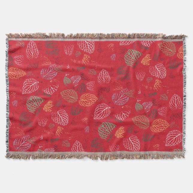 Cobertor Autumn, Leaves Pattern (Frente)