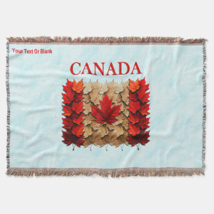 Cobertor Autumn Maple Leaf Canada Flag