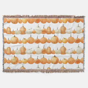 Cobertor Autumn Pumpkin: Padrão de Ilustração de Aquarelas