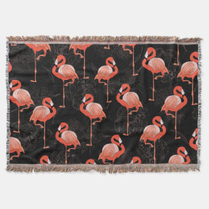 Cobertor Aves Flamingos: Design de têxteis de vindima