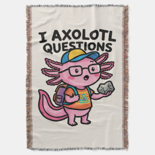 Cobertor Axolote Nerd Sarcástico Eu Faço Perguntas de Axolo