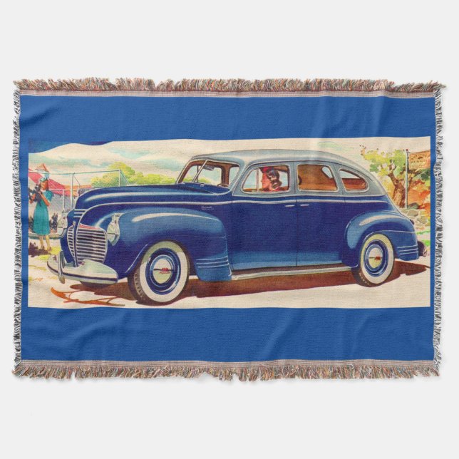 Cobertor azul 1941 Plymouth (Frente)