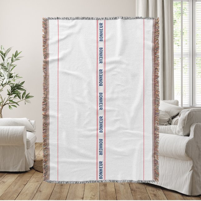 Cobertor Azul francês Bonheur & Red Strike (Criador carregado)