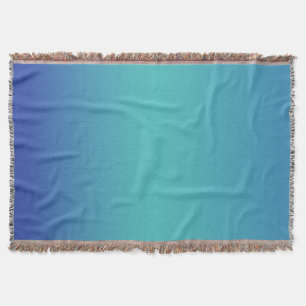 Cobertor Azul Moderno Turquesa Gradiente Ombre