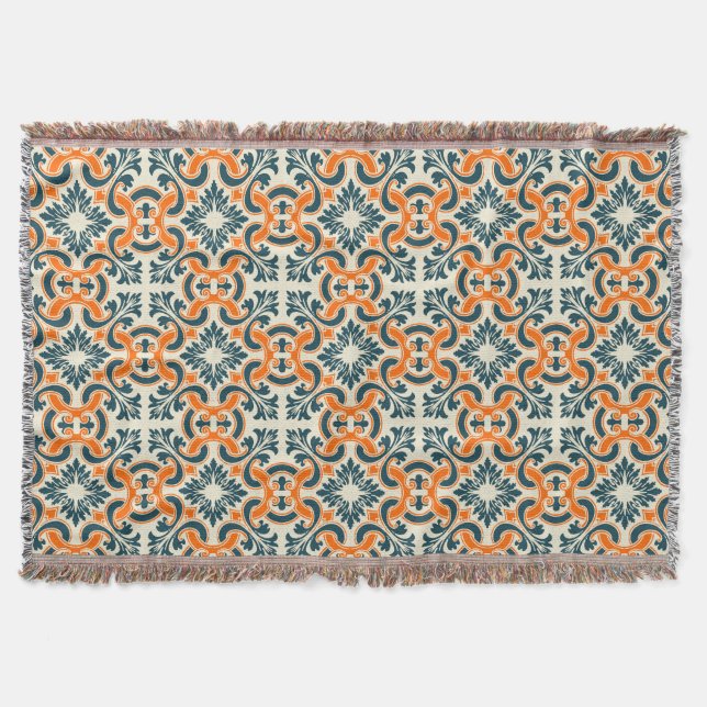 Cobertor Azulejo azul português (Frente)
