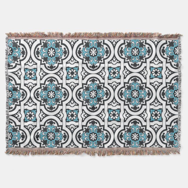 Cobertor Azulejo azul português (Frente)