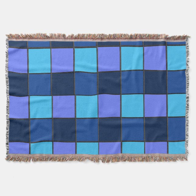 Cobertor Azulejo de Mosaico Personalizado e Padrão de Grade (Frente)