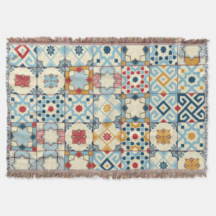Cobertor Azulejos marroquinos, um padrão perfeito e colorid