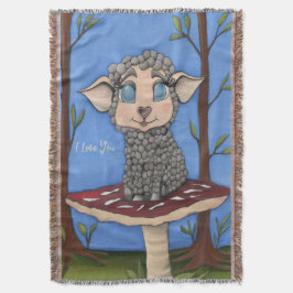 Cobertor Baby Sheep on Toadstool