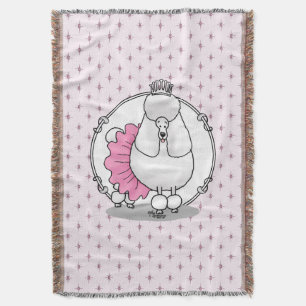 Cobertor Balé Engraçado Ballerina Princess Poodle Dog (bran