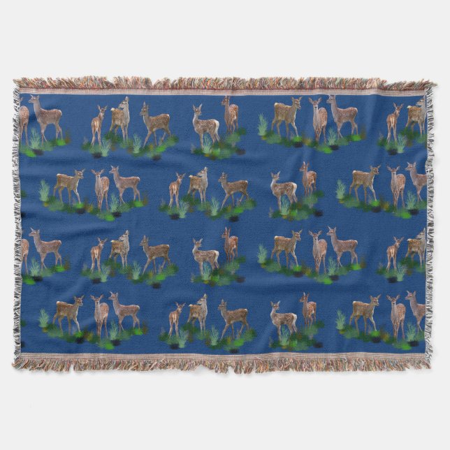 Cobertor Bambi Meadow Throw Blanket (Marinho) (Frente)