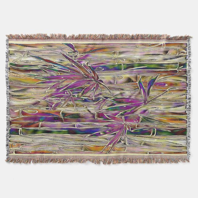 Cobertor Bamboo Tree Digital Painting Original Art Blanket (Frente)