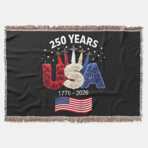 Cobertor Bandeira Americana de Aniversário de 250 anos dos
