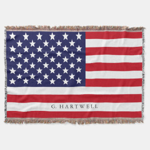 Cobertor Bandeira americana patriótica estilizado conhecida