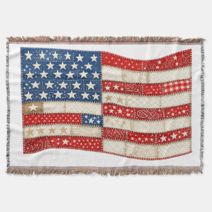 Cobertor Bandeira Americana PNG Design Patriótico de Patc