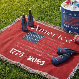 Cobertor Bandeira da América de 1776 a 2026 Aniversário de 
