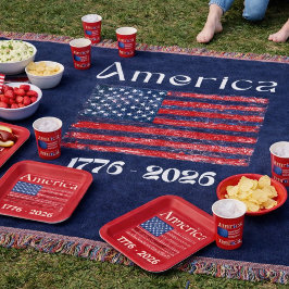 Cobertor Bandeira da América de 1776 a 2026 EUA 250º Aniver