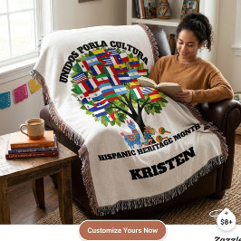 Cobertor Bandeira de árvore personalizada para o Mês da Her