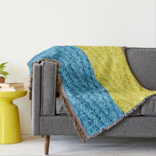 Cobertor Bandeira de malha da Ucrânia