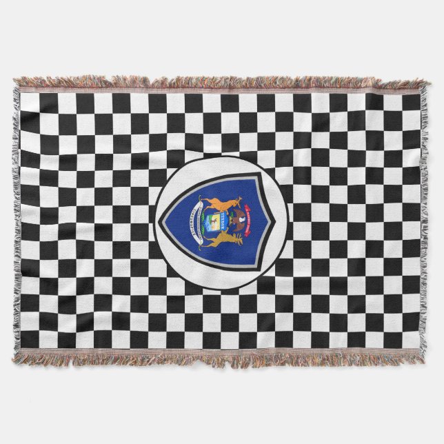Cobertor bandeira de Michigan (Frente)