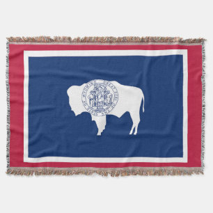 Cobertor Bandeira do Estado de Wyoming Impressão Patriótico