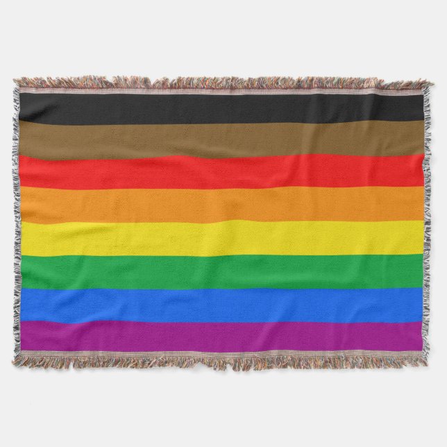 Cobertor Bandeira do Orgulho Arco-íris de Filadélfia (Frente)