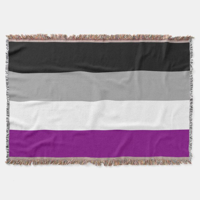 Cobertor Bandeira do Orgulho Assexual (Frente)