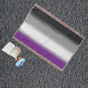 Cobertor Bandeira do Orgulho Assexual Gradiente - Bandeira