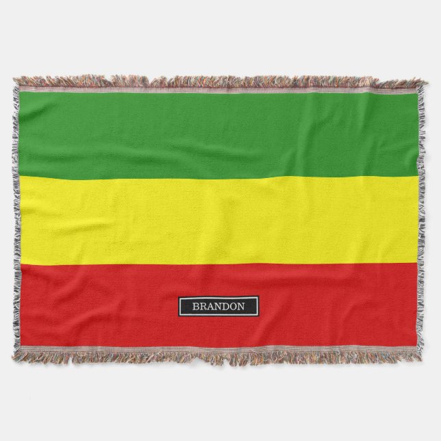 Cobertor Bandeira do orgulho de Rastafarian (Frente)