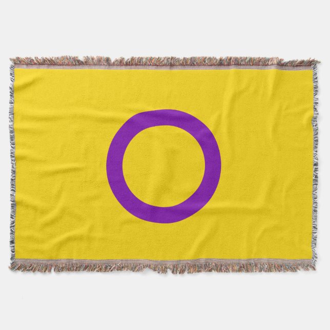 Cobertor Bandeira do Orgulho Intersexo (Frente)