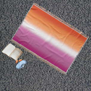 Cobertor Bandeira do Orgulho Lésbico Gradiente - Bandeira L