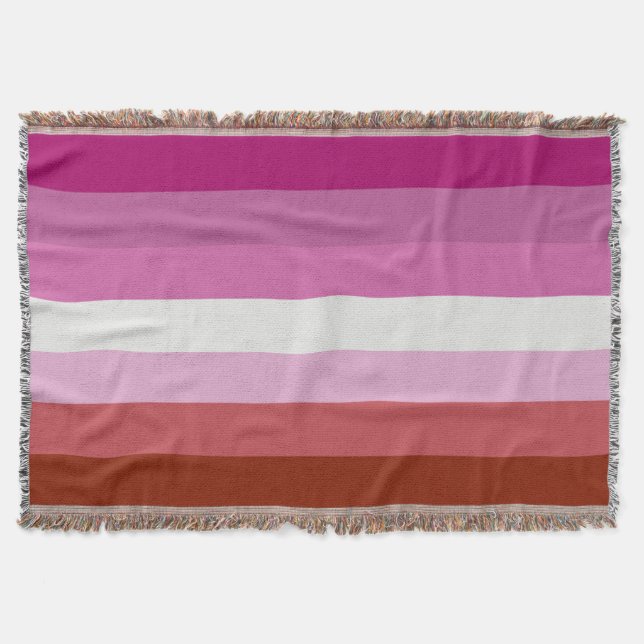 Cobertor Bandeira do Orgulho Lésbico (Origem) (Frente)