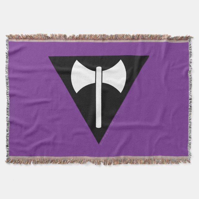 Cobertor bandeira do orgulho lésbico SlipperyJoe feminista  (Frente)
