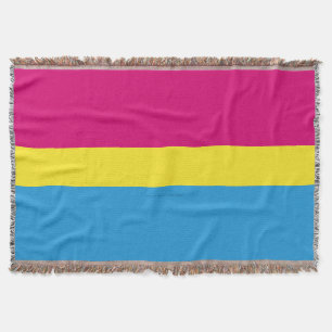 Cobertor bandeira do orgulho pansexual SlipperyJoe rosa âmb