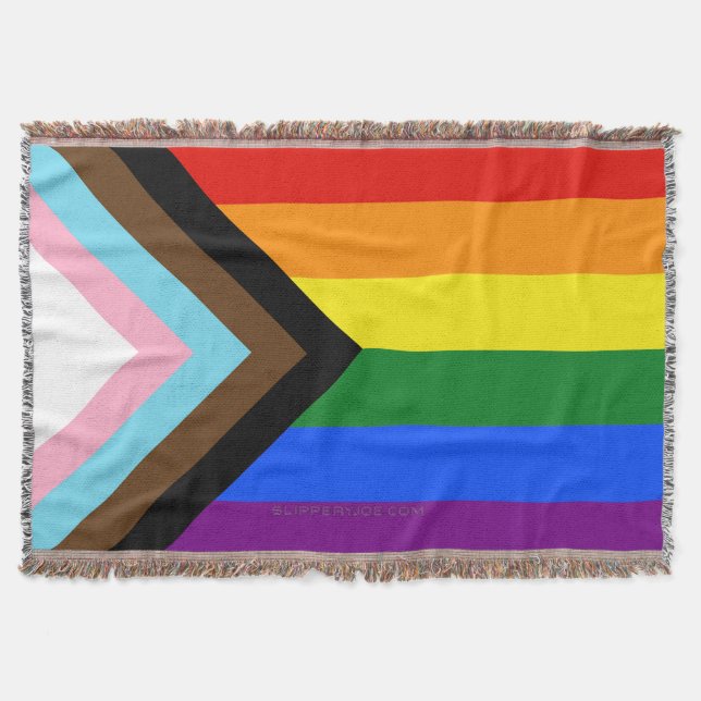 Cobertor Bandeira do Orgulho Progressivo SlipperyJoe's seis (Frente)