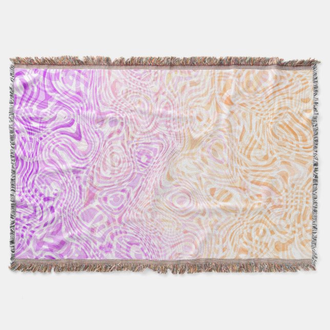 Cobertor Bandeira do Orgulho Trixic Abstrata Boho Ondulada  (Frente)