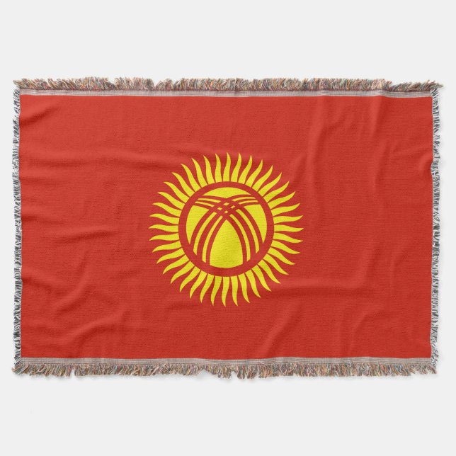 Cobertor bandeira do Quirguistão (Frente)