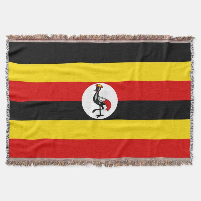 Cobertor Bandeira do Uganda (Frente)